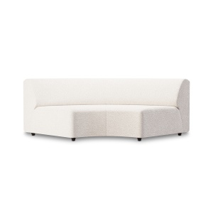 Canapea modulara crem din textil 208 cm Jax Element Round Boucle HKliving