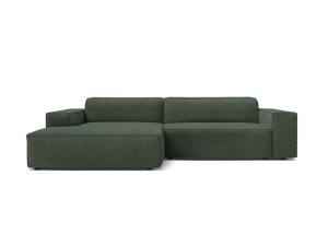 Canapea modulara cu colt verde muschi din textil pentru 3 persoane Jodie Liberty Left Micadoni