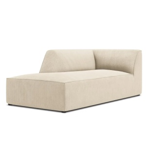 Canapea modulara din textil bej deschis pentru 2 persoane Ruby Corduroy Left Micadoni