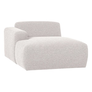 Canapea modulara ecru din textil 112 cm Mojo Boucle Lounge Left Woood