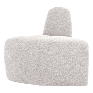 Canapea modulara ecru din textil 76 cm Mojo Boucle Corner Woood