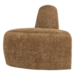Canapea modulara galben miere din textil 76 cm Mojo Chenille Corner Woood
