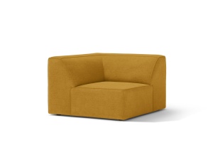 Canapea modulara galbena din textil pentru 1 persoana Jodie Corner Micadoni