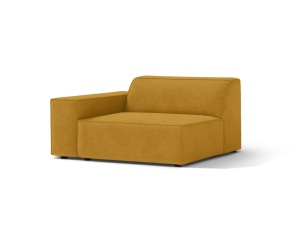 Canapea modulara galbena din textil pentru 1 persoana Jodie Left 102 Micadoni