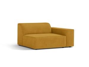 Canapea modulara galbena din textil pentru 1 persoana Jodie Right 102 Micadoni