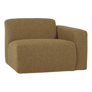 Canapea modulara galbena/maro din textil pentru 1 persoana Mojo Boucle Right Woood
