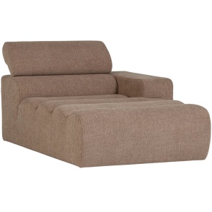 Canapea modulara grej din textil 173 cm Novi Boucle Right Woood
