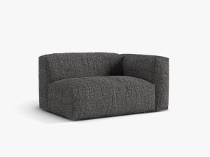 Canapea modulara gri antracit din textil pentru 1 persoana Martina L Boucle Right Micadoni