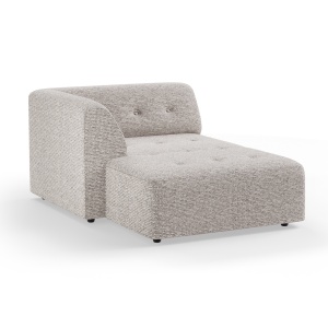 Canapea modulara gri deschis din textil 160 cm Vint Divan Left HKliving