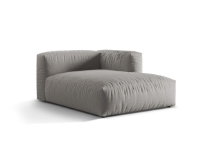 Canapea modulara gri deschis din textil pentru 1 persoana Martina Right S Micadoni