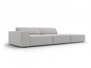 Canapea modulara gri deschis din textil pentru 3 persoane Jodie Left Micadoni