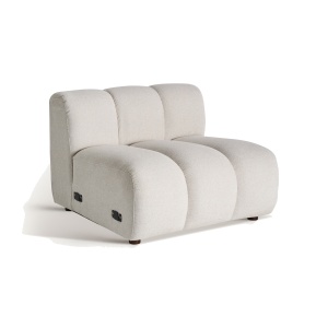 Canapea modulara gri din textil pentru 1 persoana Dortan Middle Vical Home