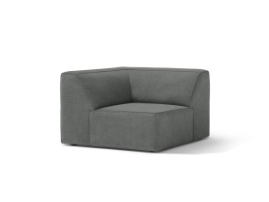 Canapea modulara gri din textil pentru 1 persoana Jodie Corner Micadoni