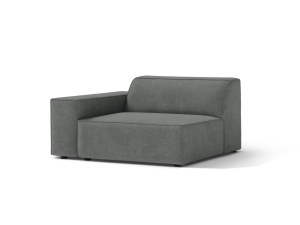 Canapea modulara gri din textil pentru 1 persoana Jodie Left 102 Micadoni