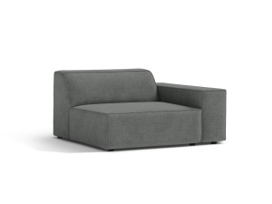 Canapea modulara gri din textil pentru 1 persoana Jodie Right 102 Micadoni