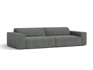 Canapea modulara gri din textil pentru 4 persoane Jodie Micadoni