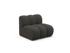 Canapea modulara gri inchis din textil pentru 1 persoana Lupine Chenille Micadoni