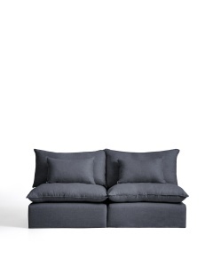 Canapea modulara gri inchis din textil pentru 3 persoane Anarela Kave Home