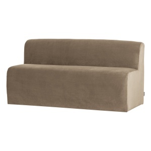 Canapea modulara kaki din catifea 164 cm Mojo Bench Woood