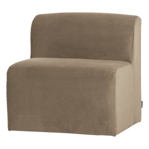 Canapea modulara kaki din catifea 84 cm Mojo Center Woood