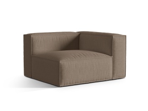 Canapea modulara maro cappuccino din textil pentru 1 persoana Nuria Right Lib Micadoni