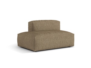 Canapea modulara maro cappuccino din textil pentru 2 persoane Martina Monet Boucle Left Micadoni