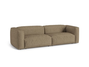 Canapea modulara maro cappuccino din textil pentru 3 persoane Martina 240 Boucle Micadoni