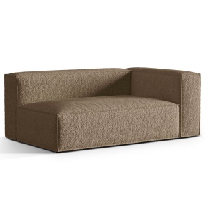 Canapea modulara maro cappuccino din textil pentru 3 persoane Nuria Right Boucle Micadoni
