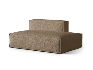 Canapea modulara maro cappuccino din textil pentru 3 persoane Nuria Right Boucle Micadoni