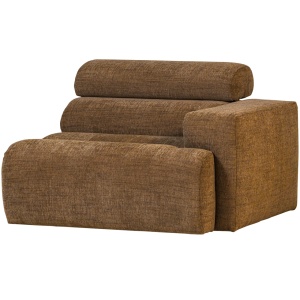 Canapea modulara maro caramel din textil 113 cm Novi Right Woood