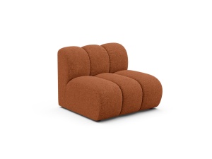Canapea modulara maro caramiziu din textil pentru 1 persoana Lupine Chenille Micadoni
