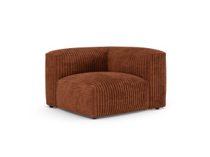 Canapea modulara maro caramiziu din textil pentru 1 persoana Martina Tilia Corduroy XL Micadoni