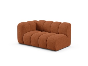 Canapea modulara maro caramiziu din textil pentru 2 persoane Lupine Chenille Left Micadoni