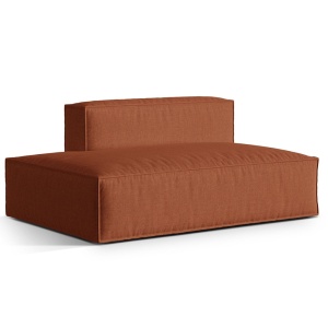 Canapea modulara maro caramiziu din textil pentru 3 persoane Nuria Structural Micadoni