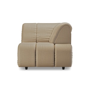 Canapea modulara maro din textil 98 cm Wave High Pure Right HKliving
