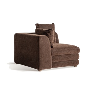 Canapea modulara maro din textil pentru 1 persoana Alfter Left Vical Home