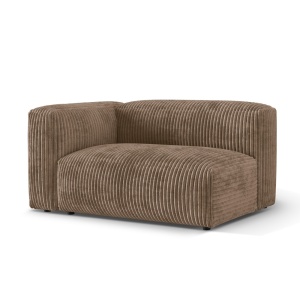 Canapea modulara maro din textil pentru 1 persoana Martina L Corduroy Left Micadoni