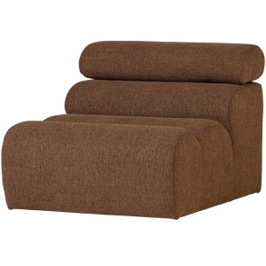 Canapea modulara maro mocha din textil 113 cm Novi Middle Boucle Woood