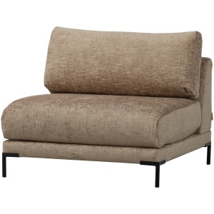 Canapea modulara maro mud din textil 100 cm Couple Middle Melange Woood