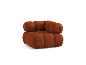 Canapea modulara maro teracota din catifea pentru 1 persoana Bellis Bluvel Corner Micadoni