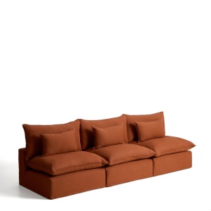 Canapea modulara maro teracota din textil pentru 5 persoane Anarela S Kave Home