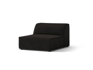 Canapea modulara neagra din textil pentru 1 persoana Jodie Middle Micadoni
