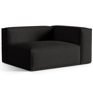 Canapea modulara neagra din textil pentru 2 persoane Nuria Right Structural Micadoni