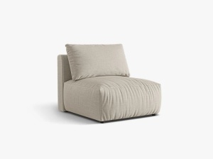Canapea modulara nude din textil pentru 1 persoana Chris Small Micadoni