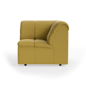 Canapea modulara ocru din textil 98 cm Wave Corner HKliving