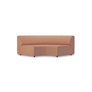 Canapea modulara roz prafuit din textil 208 cm Jax Round HKliving