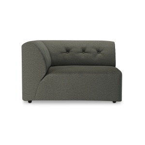 Canapea modulara verde army din bumbac pentru 1.5 persoane Vint Left HKliving