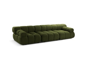 Canapea modulara verde din textil pentru 3 persoane Bellis Boucle Micadoni