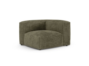 Canapea modulara verde muschi din textil pentru 1 persoana Martina Tilia Corduroy XL Micadoni