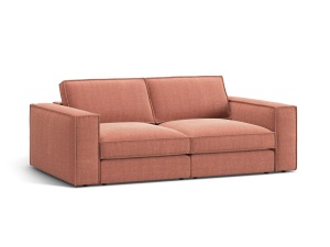 Canapea rosie din textil pentru 3 persoane Pola Micadoni